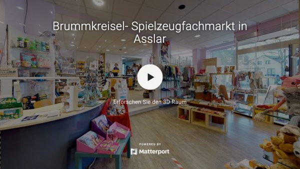 3D Rundgang Brummkreisel-Spielzeugfachmarkt in Asslar