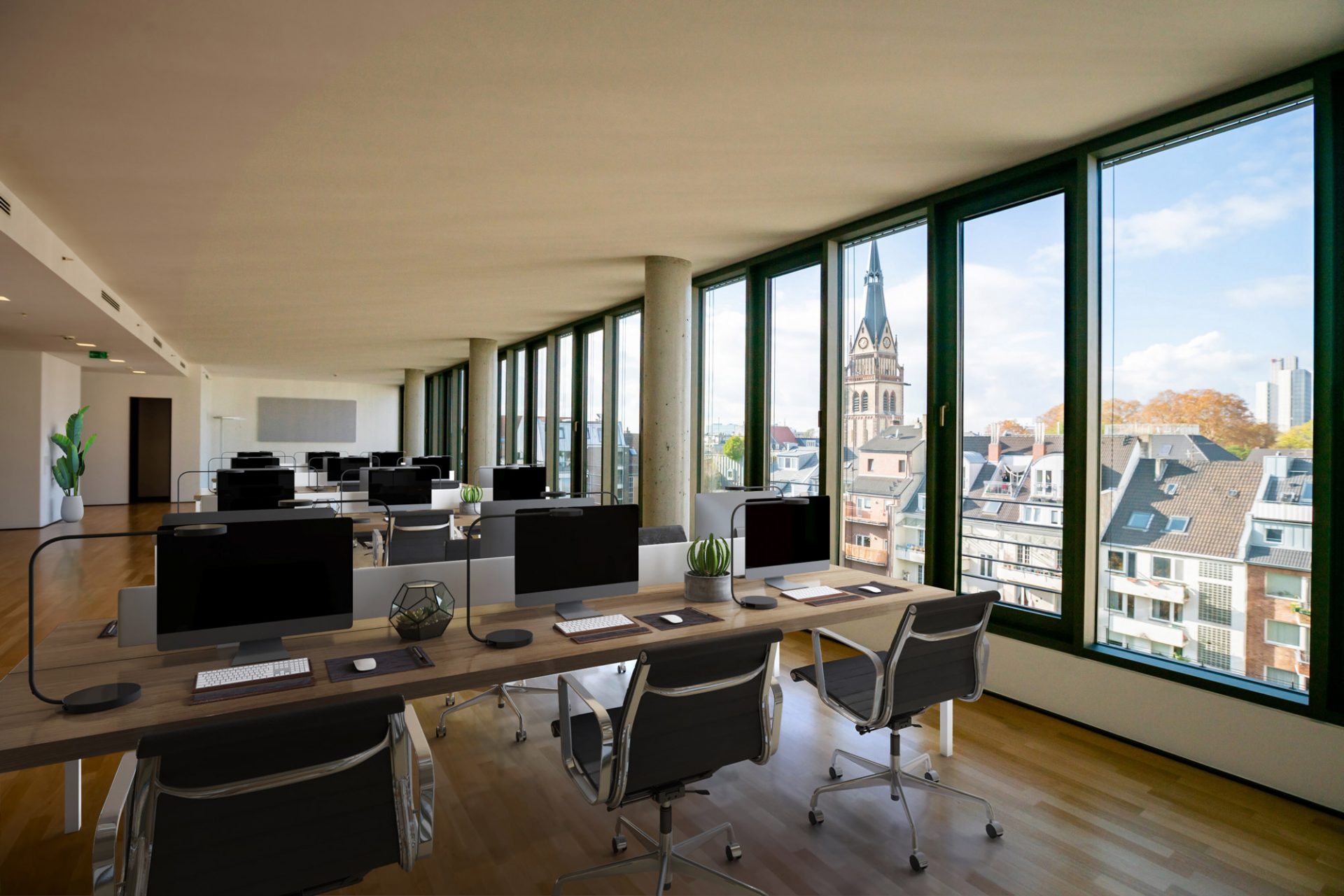 Digitales Home-Staging von Büroräumen (nachher) © Offenblende