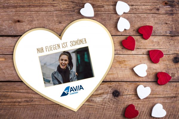 Herzform Passepartout für Instax Wide