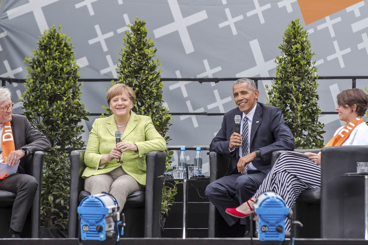 Konferenzfotografie: Angela Merkel & Barack Obama © Offenblende